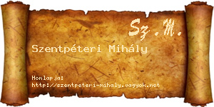 Szentpéteri Mihály névjegykártya